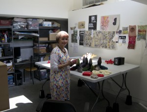 Sarah in her studio